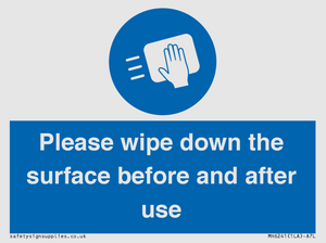 Please wipe down the surface before and after use